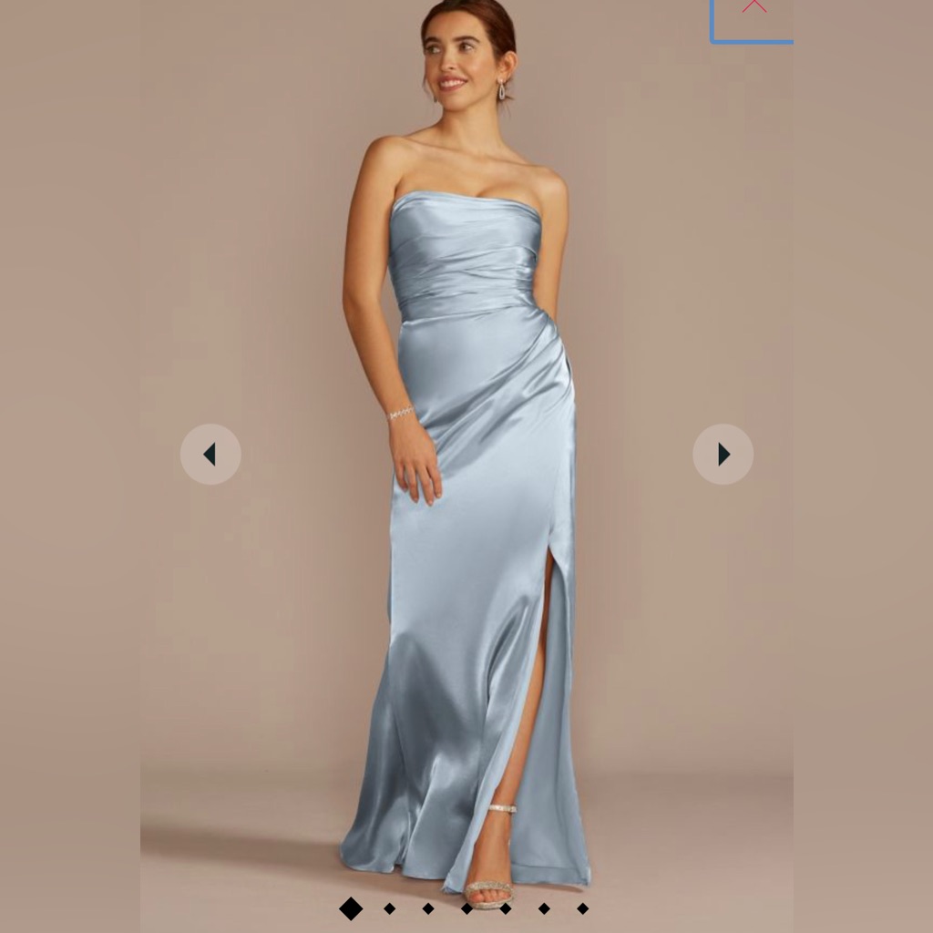 Galina Signature - Strapless Charmeuse Dress With Ruching